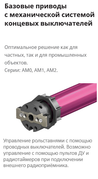 Базовые приводы с механической системой концевых выключателей